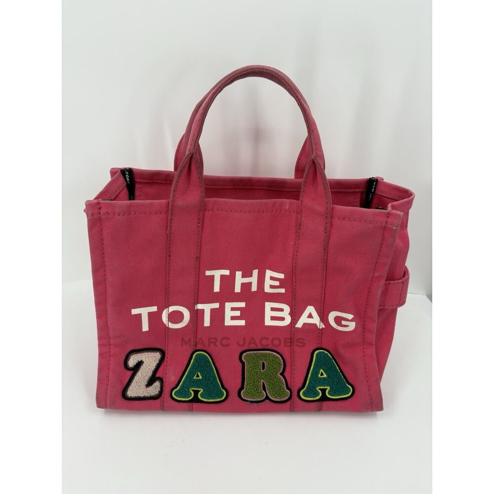Color Marc Jacobs Canvas Pink 2Way Tote Bag Women Luxury Desginer Limited Editio